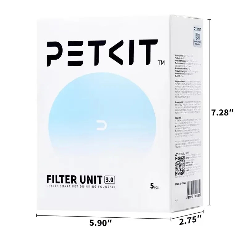 PETKIT Upgraded Filter Units 3.0 for Pet Water Fountains Eversweet 2S/3/3Pro, Eversweet Solo/Solo SE & CYBERTAIL, Replacement Filter