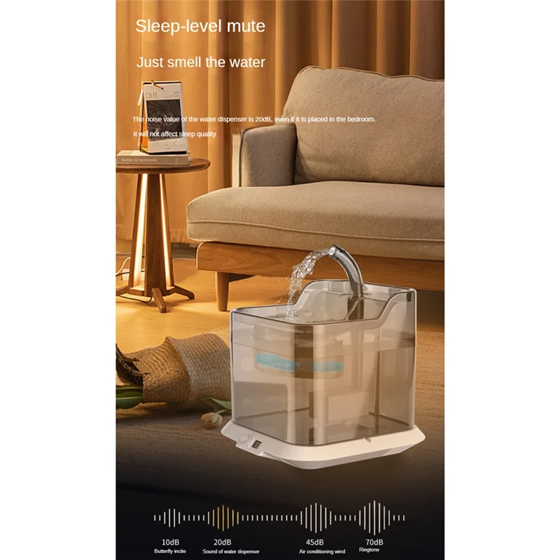 🐱🇺🇸Smart Cat Water Fountain 3L with Sensor | Silent, Automatic, and Premium ⭐ 4.8/5 (2,800+ customers)