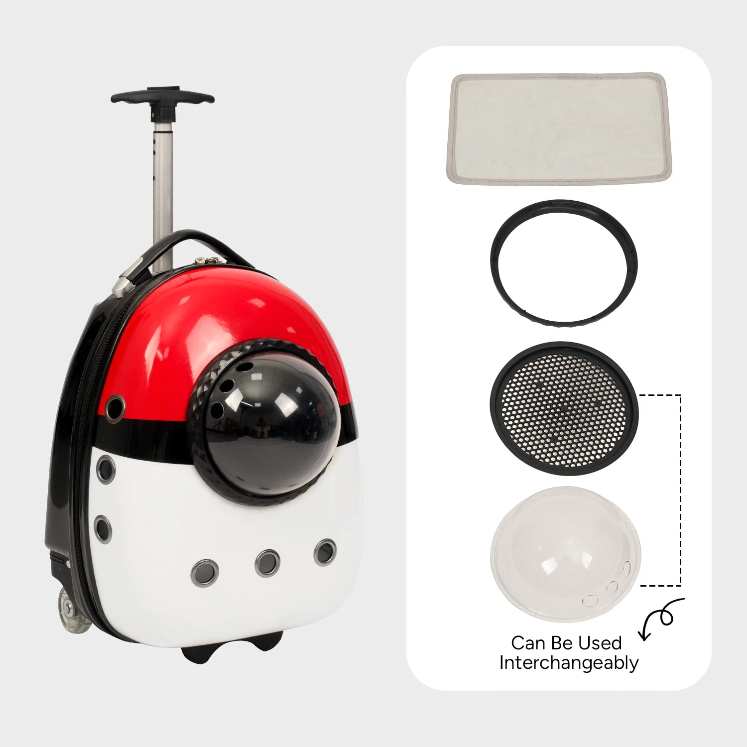 2-in-1 Cat Carrier Backpack Suitcase for Cats Dogs Small Puppy Outdoor Breathable Knapsack for Hiking Traveling