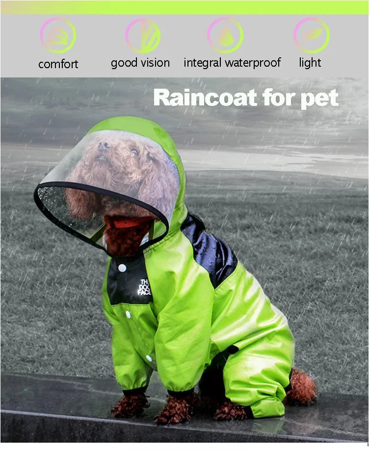 🐶 Full protection dog raincoat – Keep your pet dry even in the rain