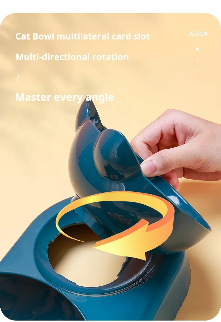 🐱 3-in-1 Cat Food Bowl with Water Dispenser | Non-tip, Tilted, and Comfortable ⭐ 4.8/5 (1,500+ customers)