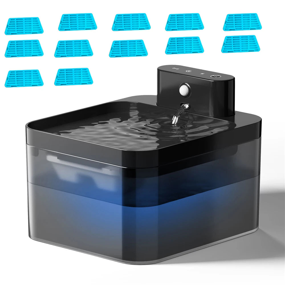 2.2L 5V Wireless Charging Cat Fountain Automatic Pet Drinking Water With Motion Sensor Dog Cat Water Dispenser Bowl