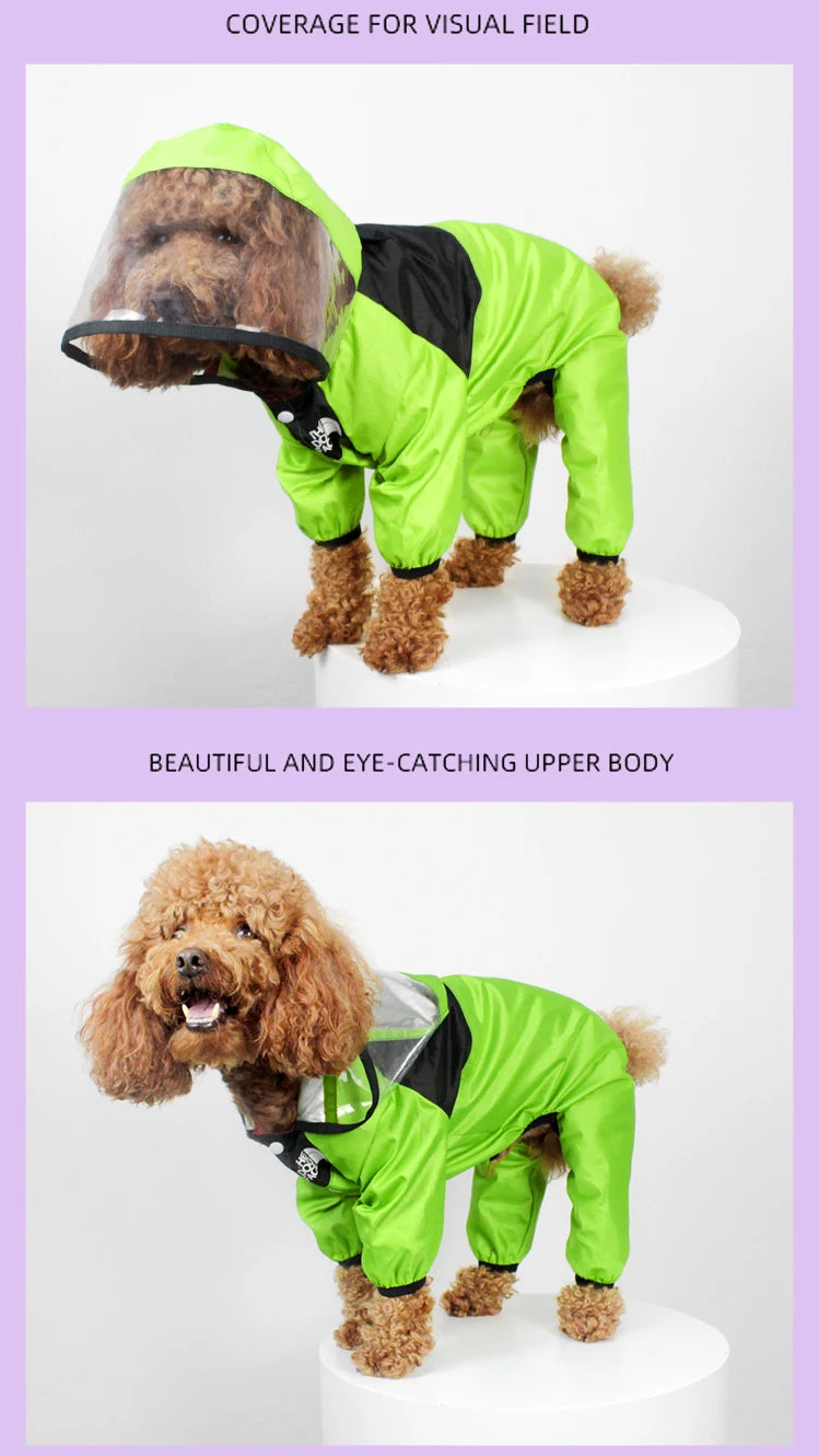 🐶 Full protection dog raincoat – Keep your pet dry even in the rain