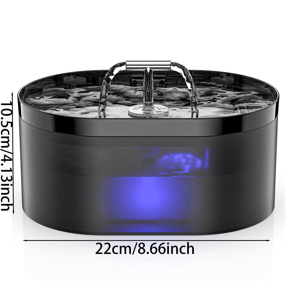 🐱 Automatic Cat Water Fountain 2.2L | Silent, filtered, and always fresh ⭐ 4.8/5 (2,300+ customers)