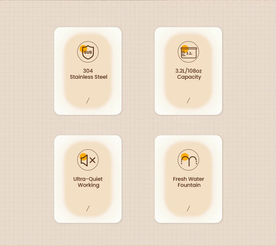 ROJECO Stainless Steel Cat Water Fountain Automatic Cat Drinker Drinking Fountain For Cats Dogs Pet Water Dispenser Accessories