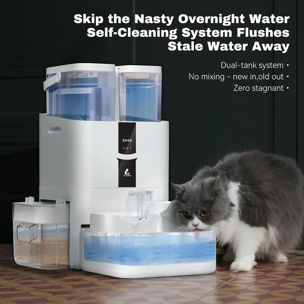 🐱🇺🇸Fontaine à eau intelligente pour chats 10L avec Wi-Fi | Autonettoyante, filtration avancée et premium ⭐ 4.9/5 (800+ clients)